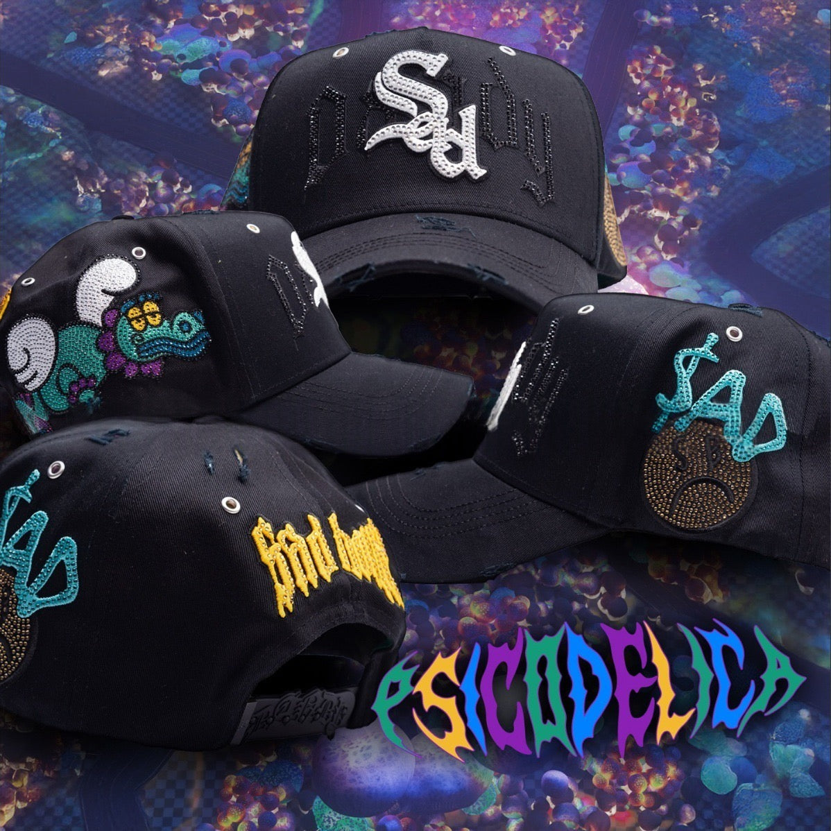 Dandy Hats - Rhinestone Embroidery Satin Lining