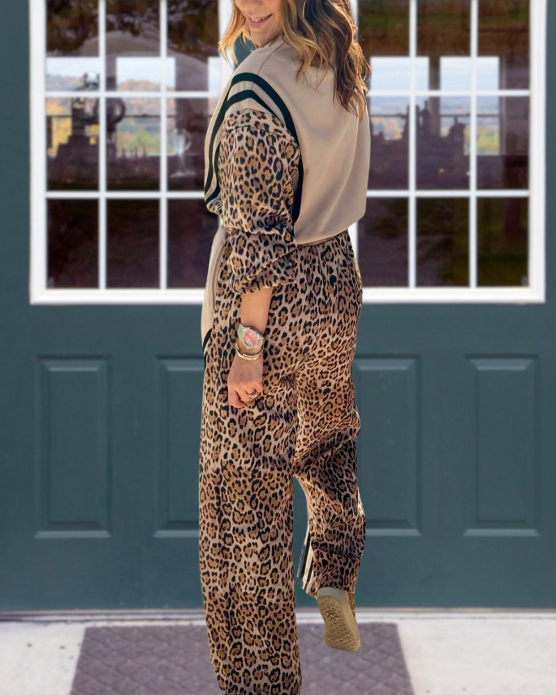 Unique Leopard Print Sports Set