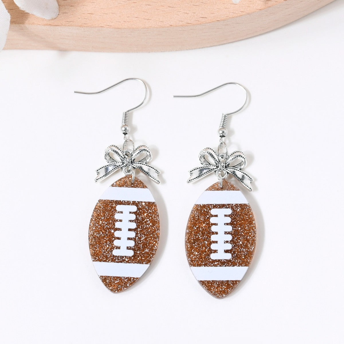 Football Bow Earrings