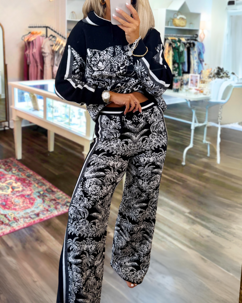 Unique Leopard Stripe Hoodie