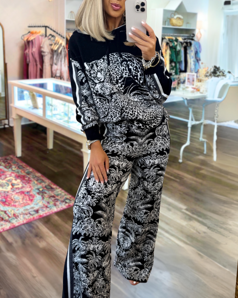 Unique Leopard Stripe Hoodie