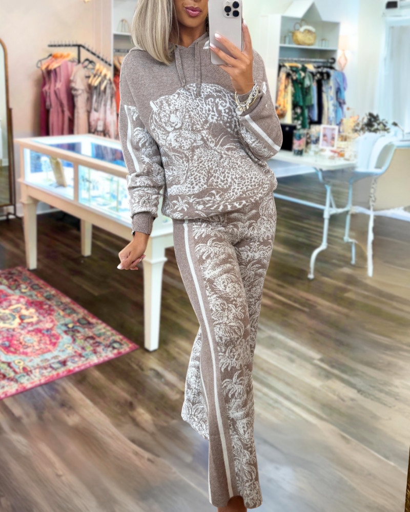 Unique Leopard Stripe Hoodie