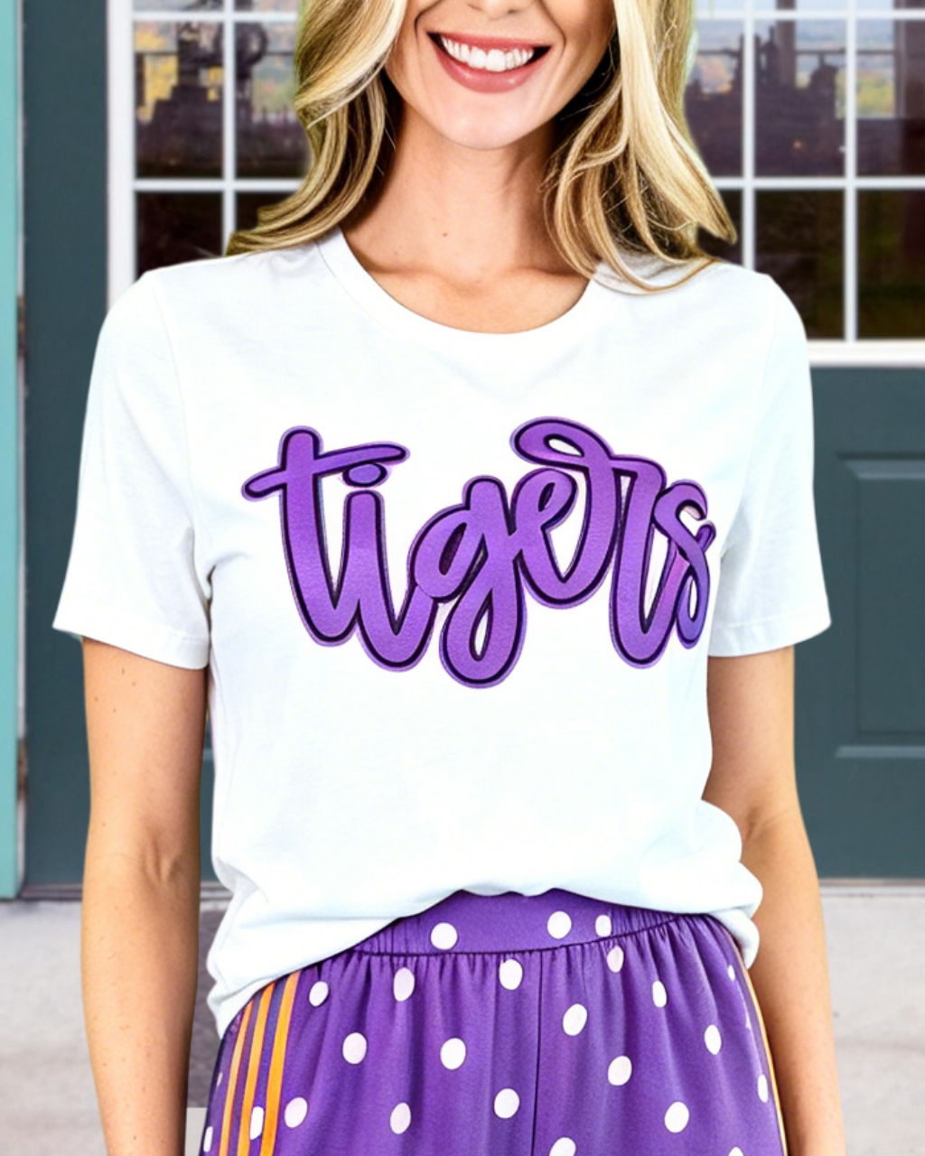 Tigers Print Crewneck T-Shirt