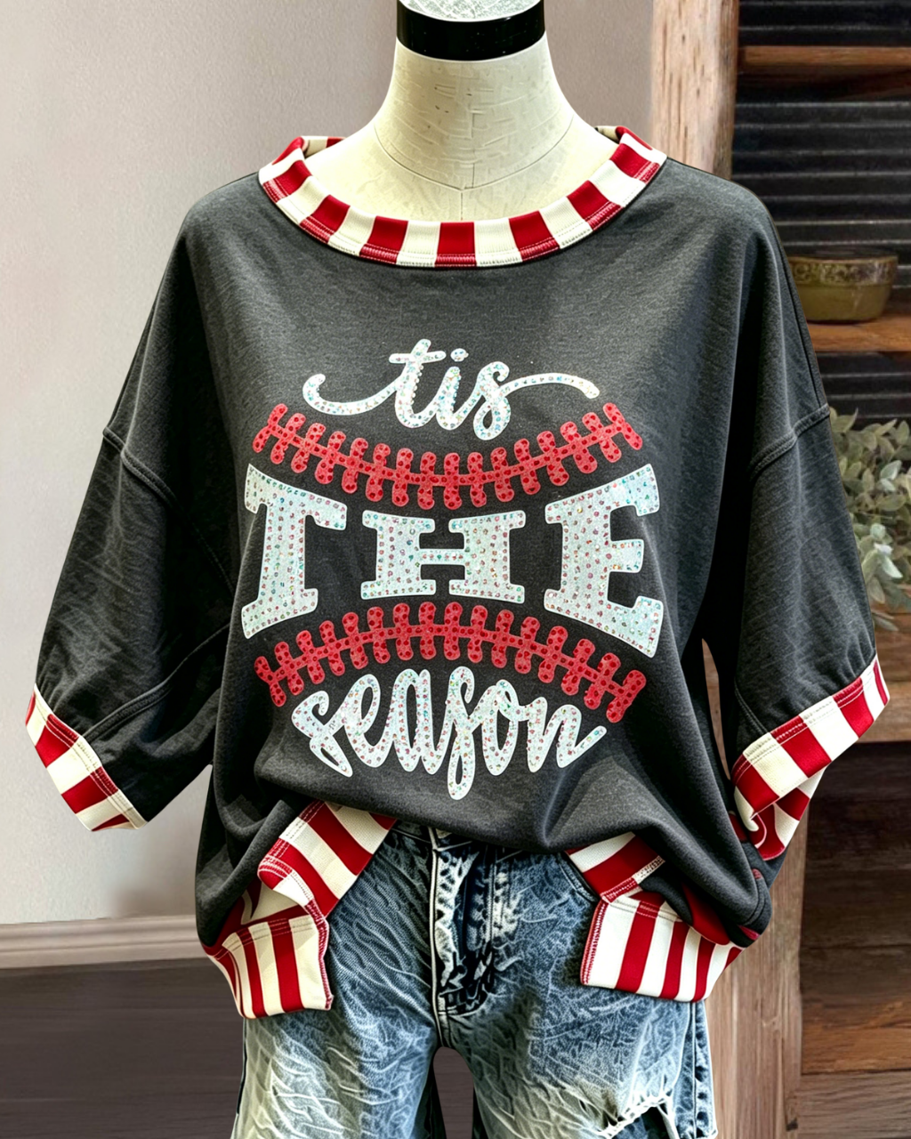 "Tis the Season" Baseball Tee