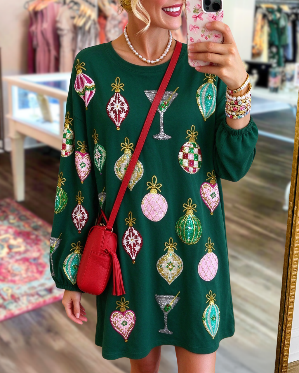 Christmas Ball Cocktail Sequined Dress