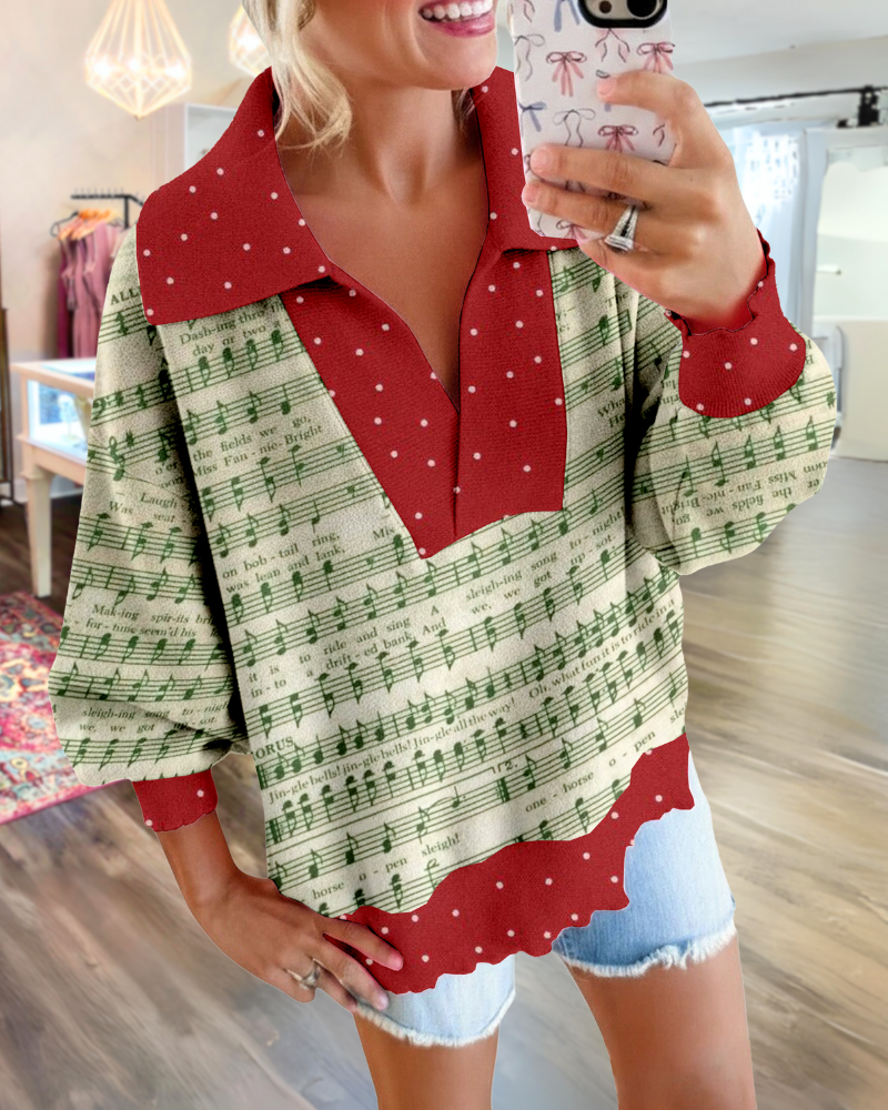 Casual Sheet Music Pullover