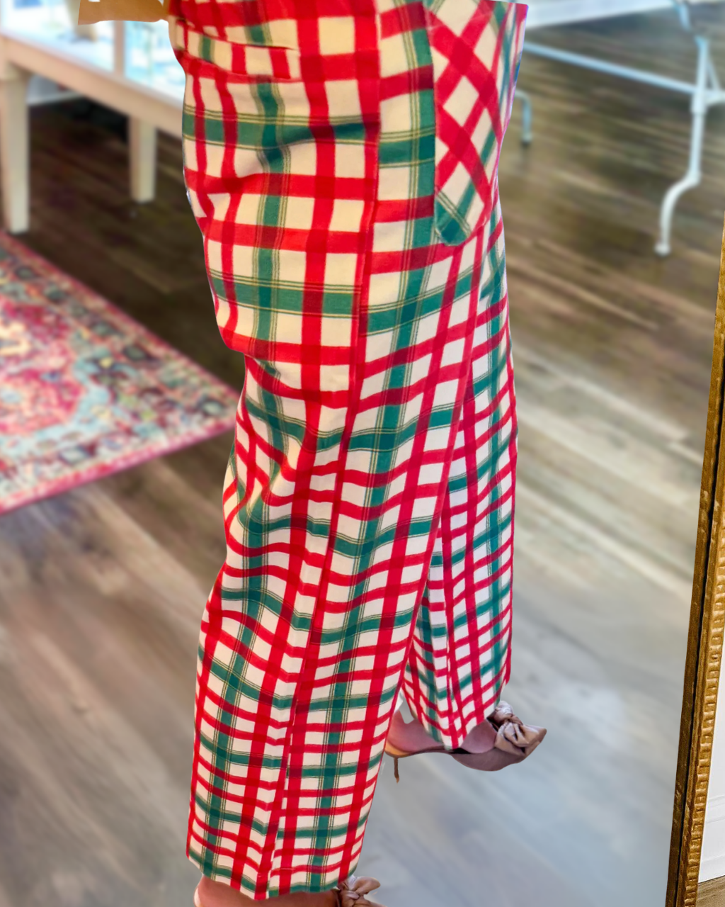 Casual Christmas Plaid Pants