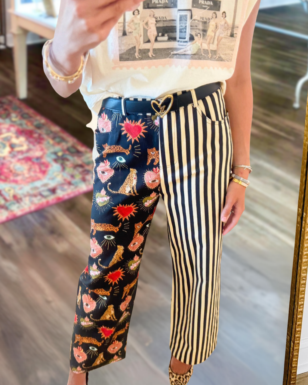 Striped Mixed Design Pants