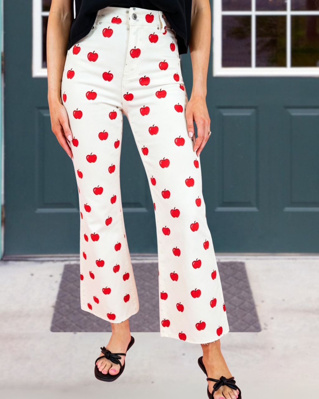 Apple-patterned Printed Pants