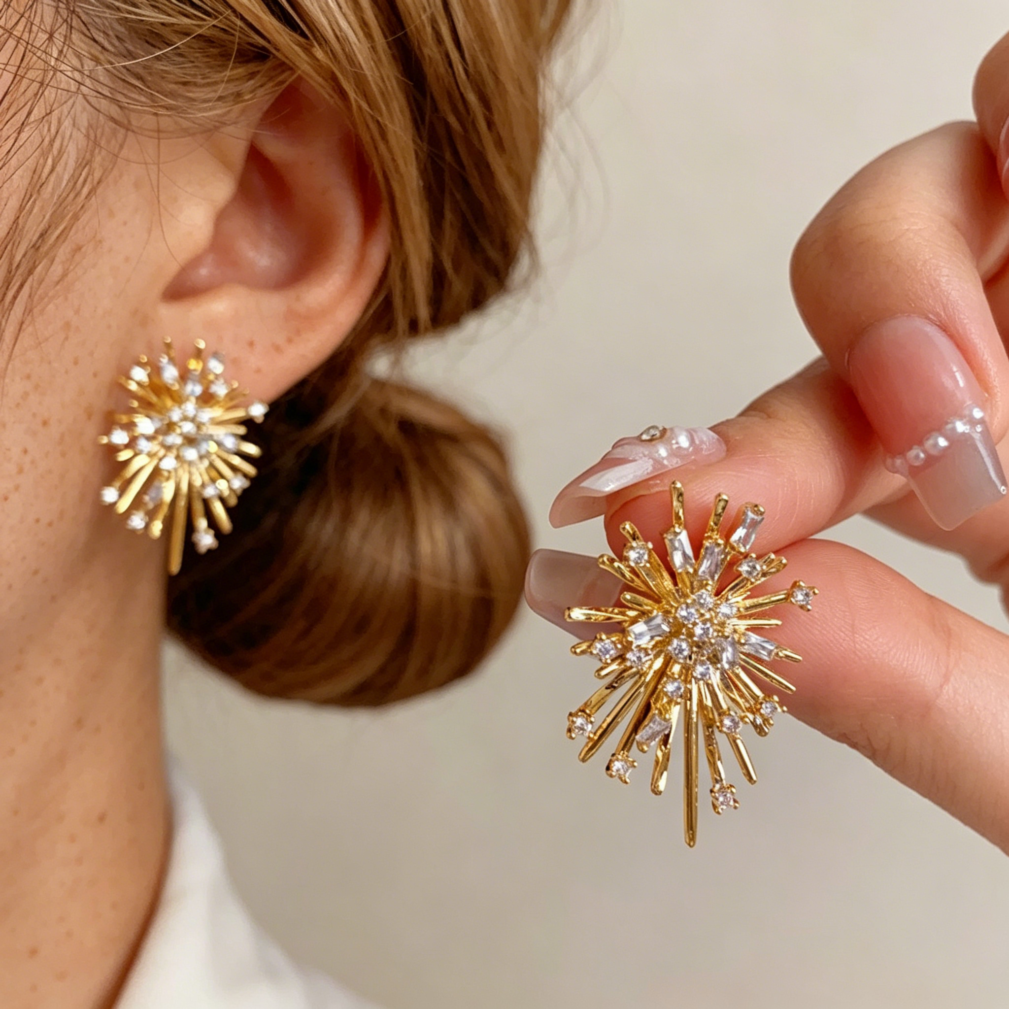 Zircon Firework Earrings