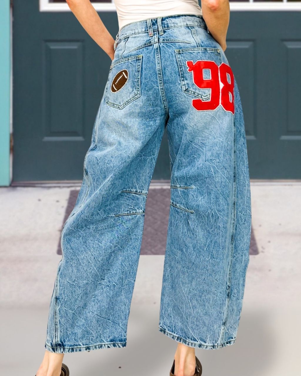 Number 98 Denim Wide Leg Pants