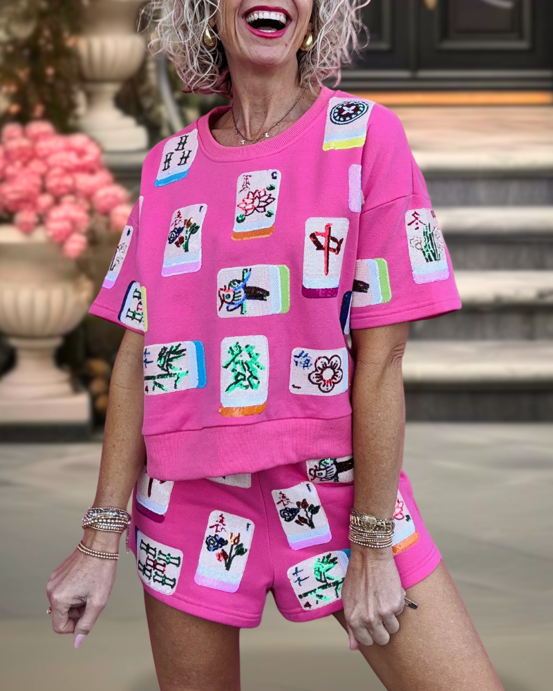 Mahjong Sequin Cotton Set