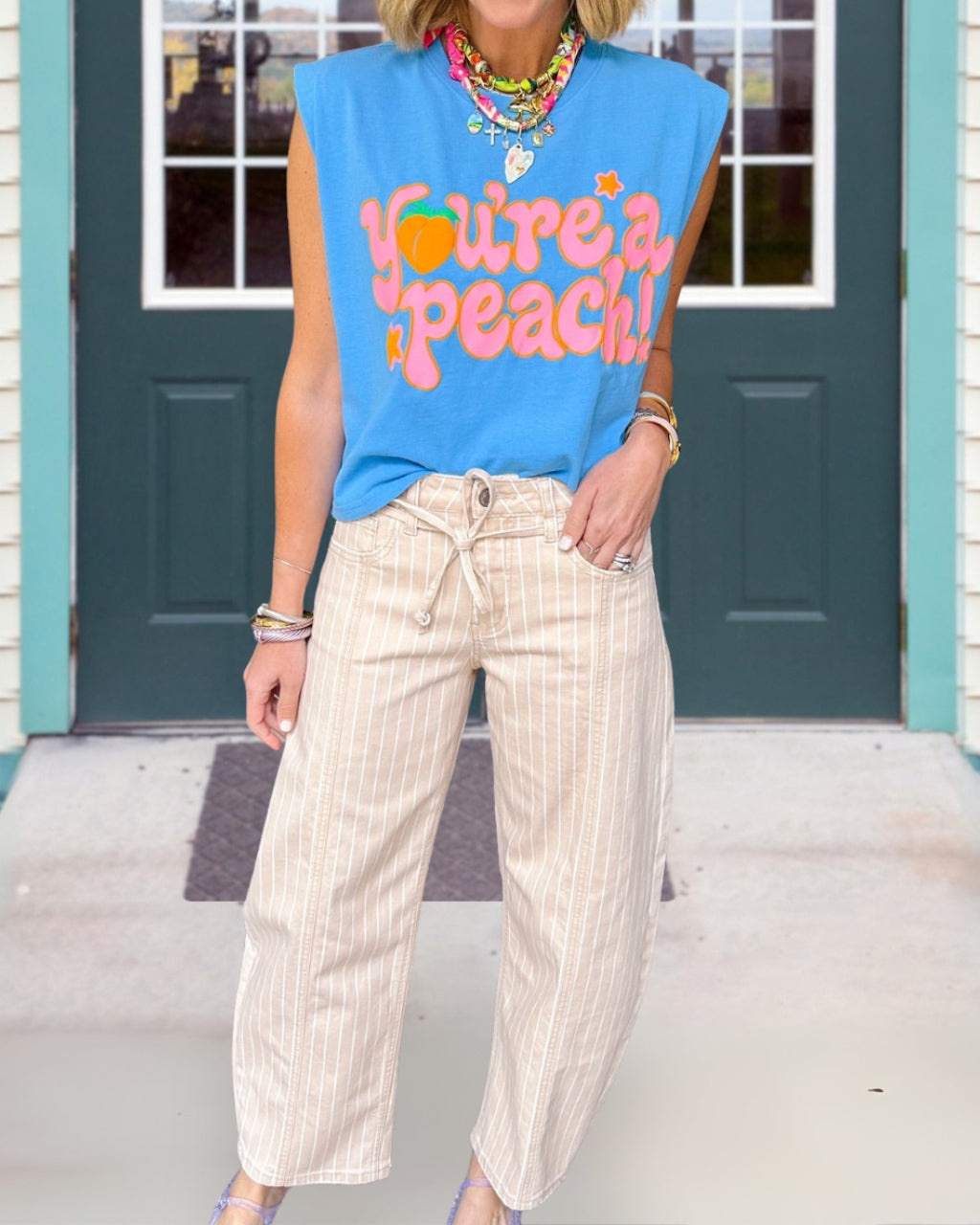 Trendy Vertical Striped Pants