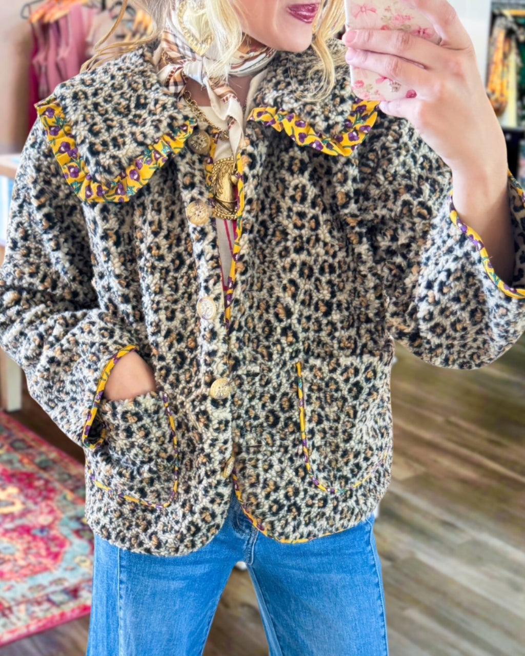 Chic Leopard Sherpa Jacket