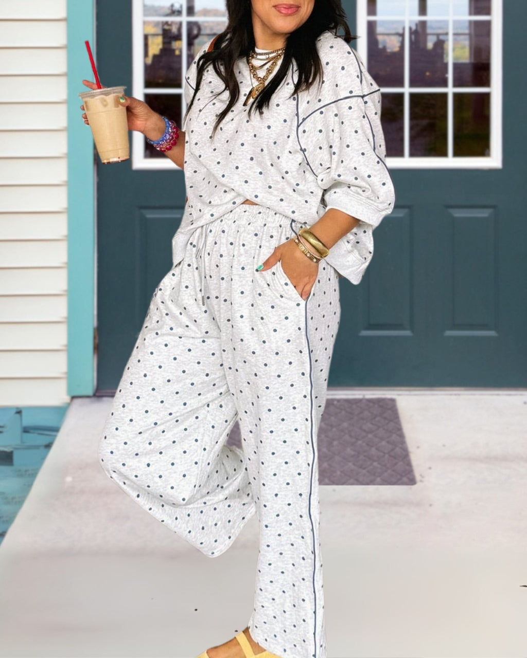 Casual Polka Dot Everyday Set