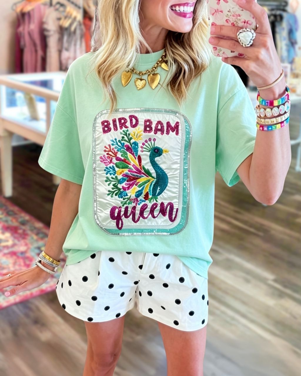 Oversized Mahjong Sequin T-Shirt