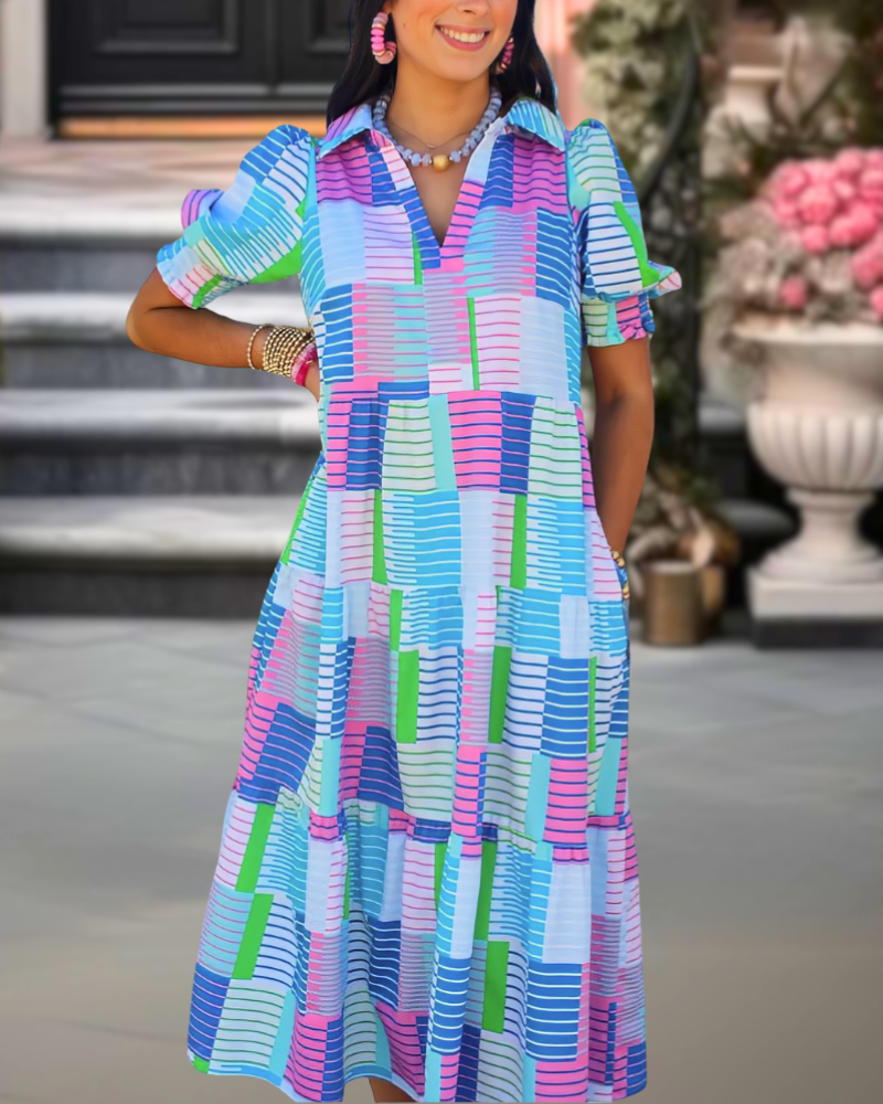 Fun Colorful Striped Dress