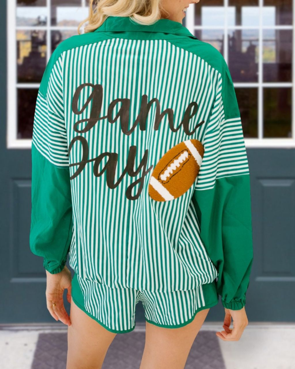Gameday Embroidered Stripe Set