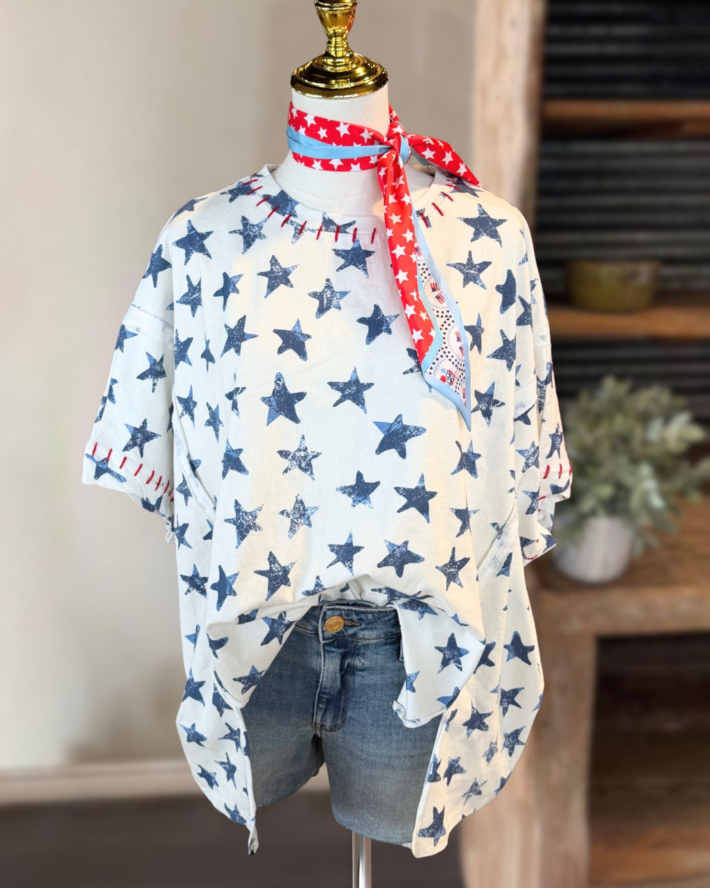 Oversized All-over Star T-shirt