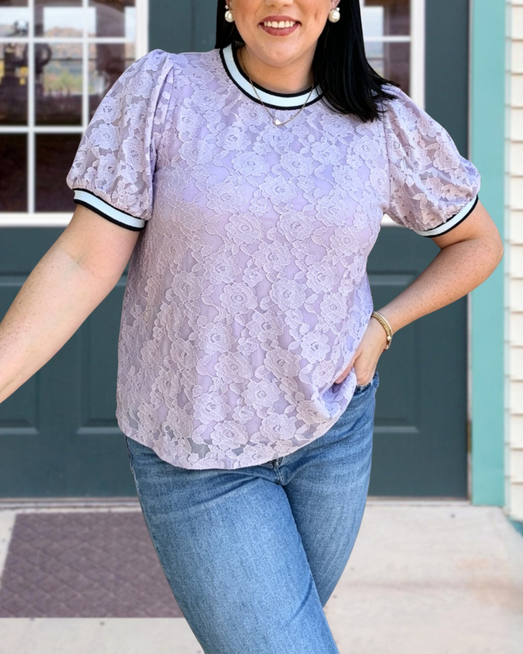 Sweet Meets Structured Lace Top