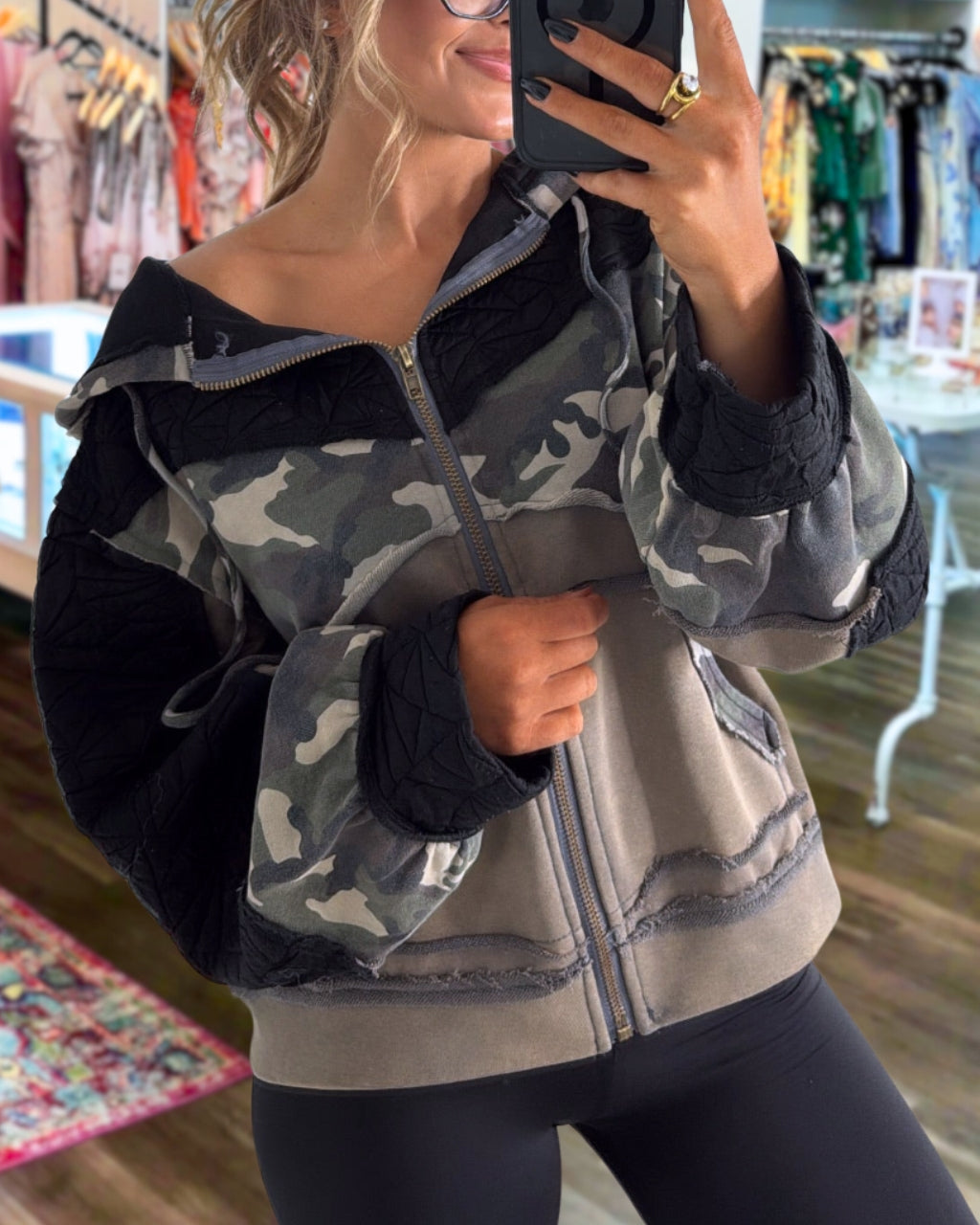 Casual Camo Patch Jacket