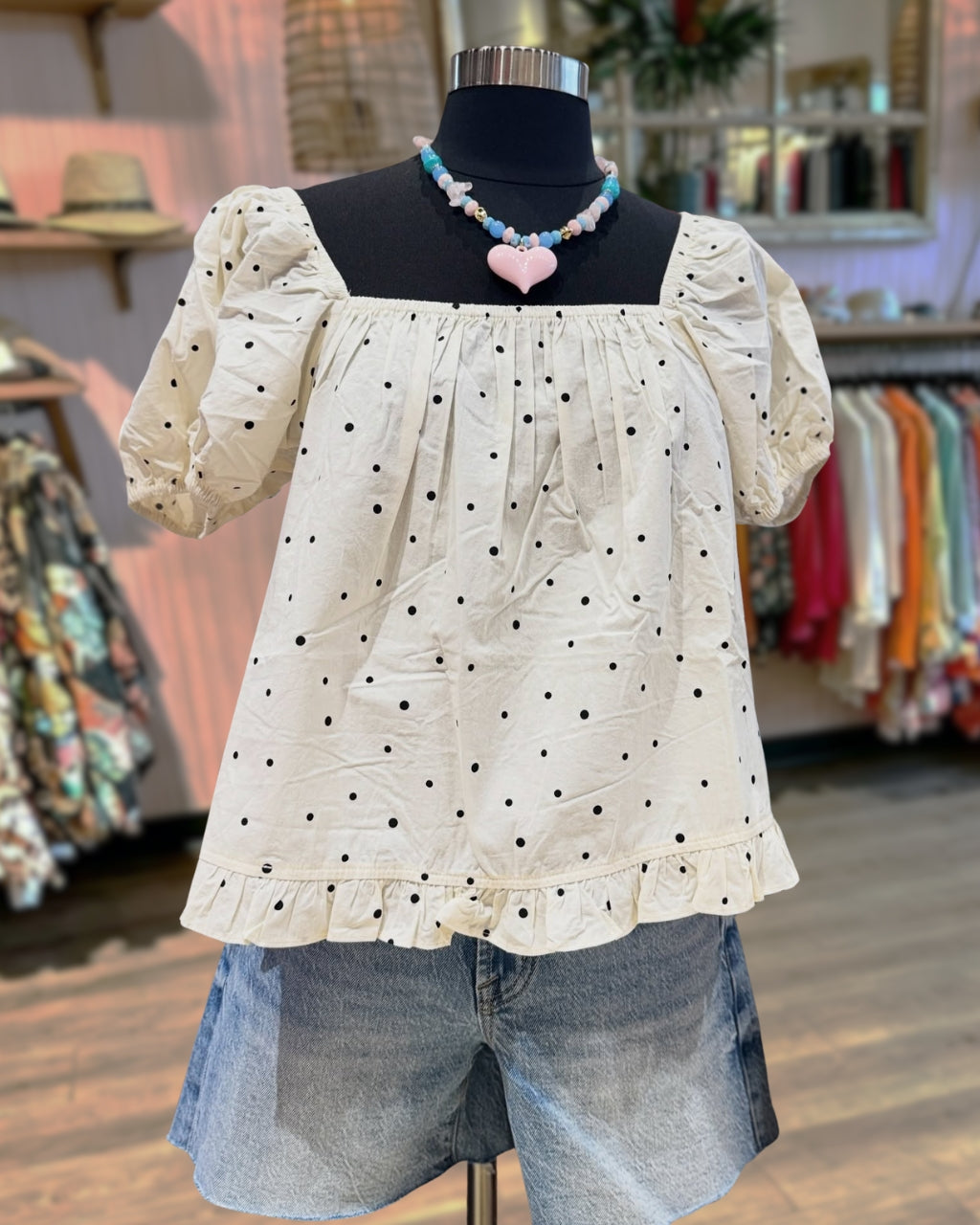 Tiny Dots Big Charm Top