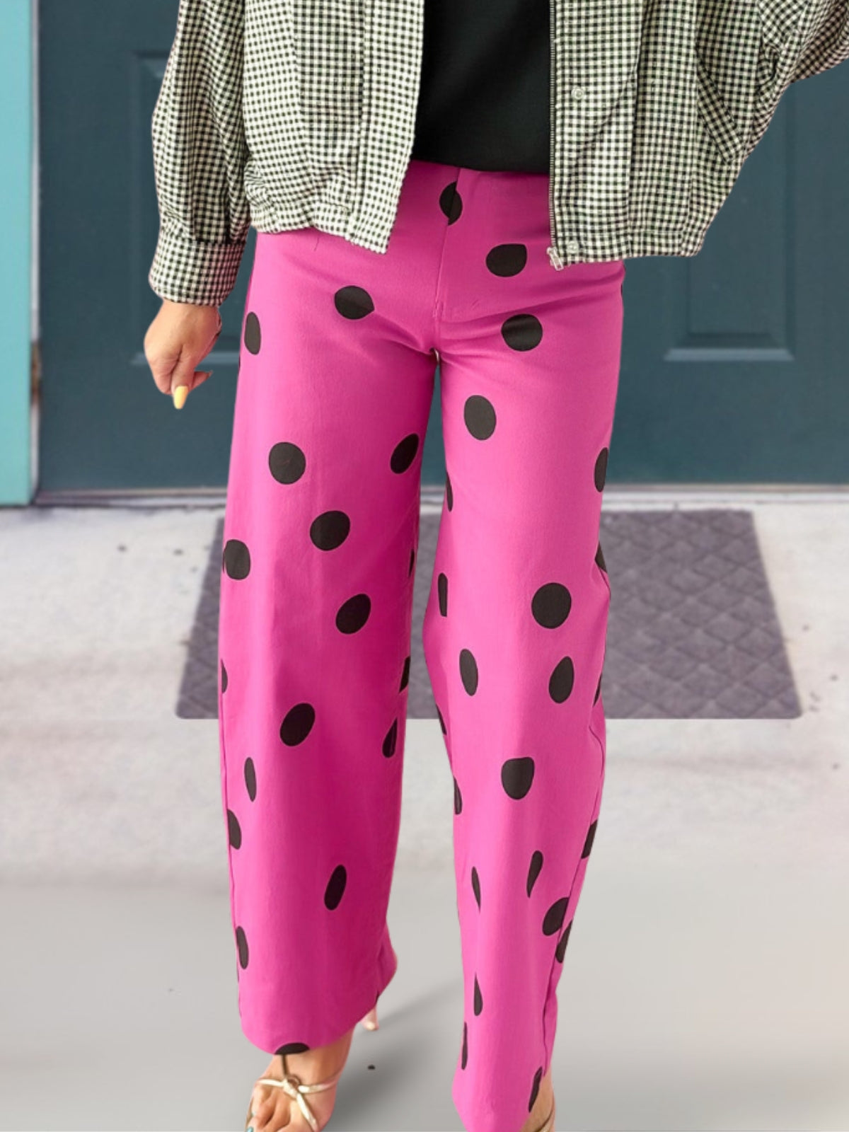 Casual Large Polka Dot Pants