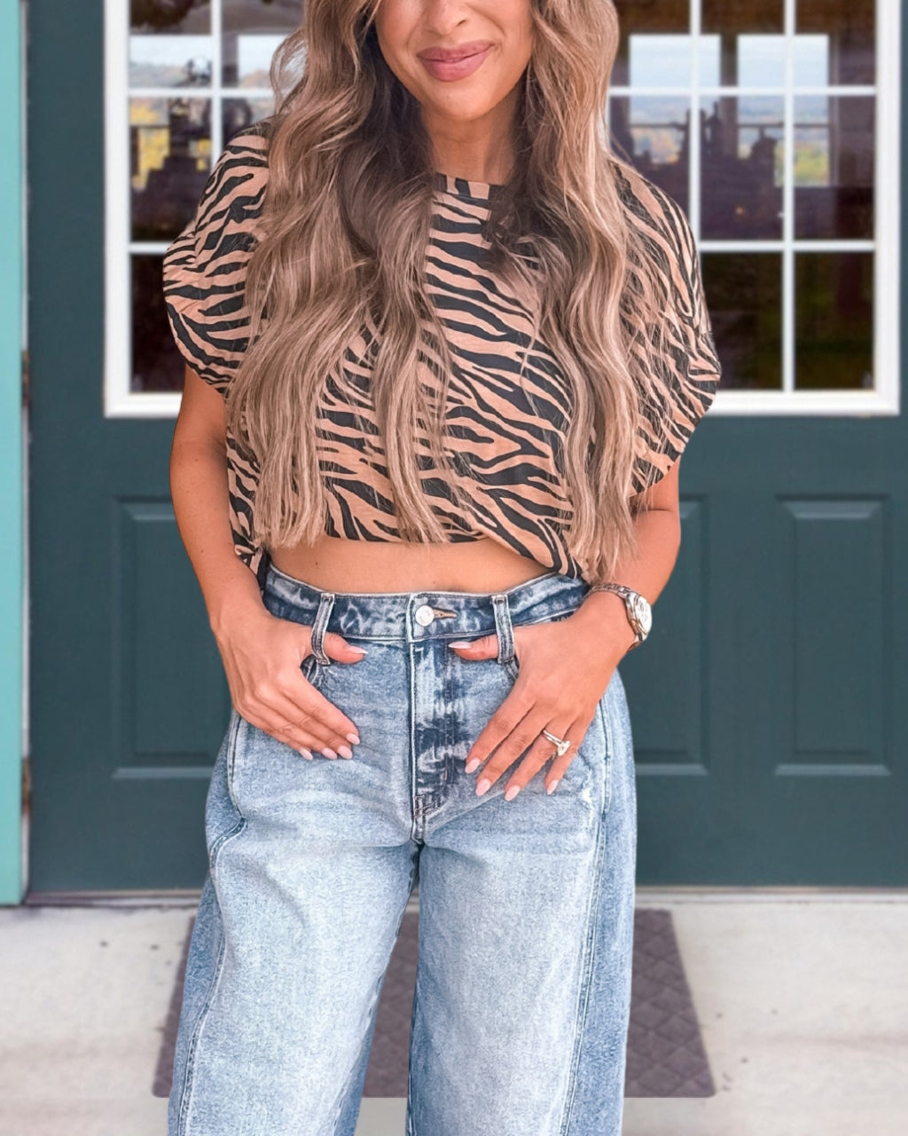 Tiger Print Layering Top