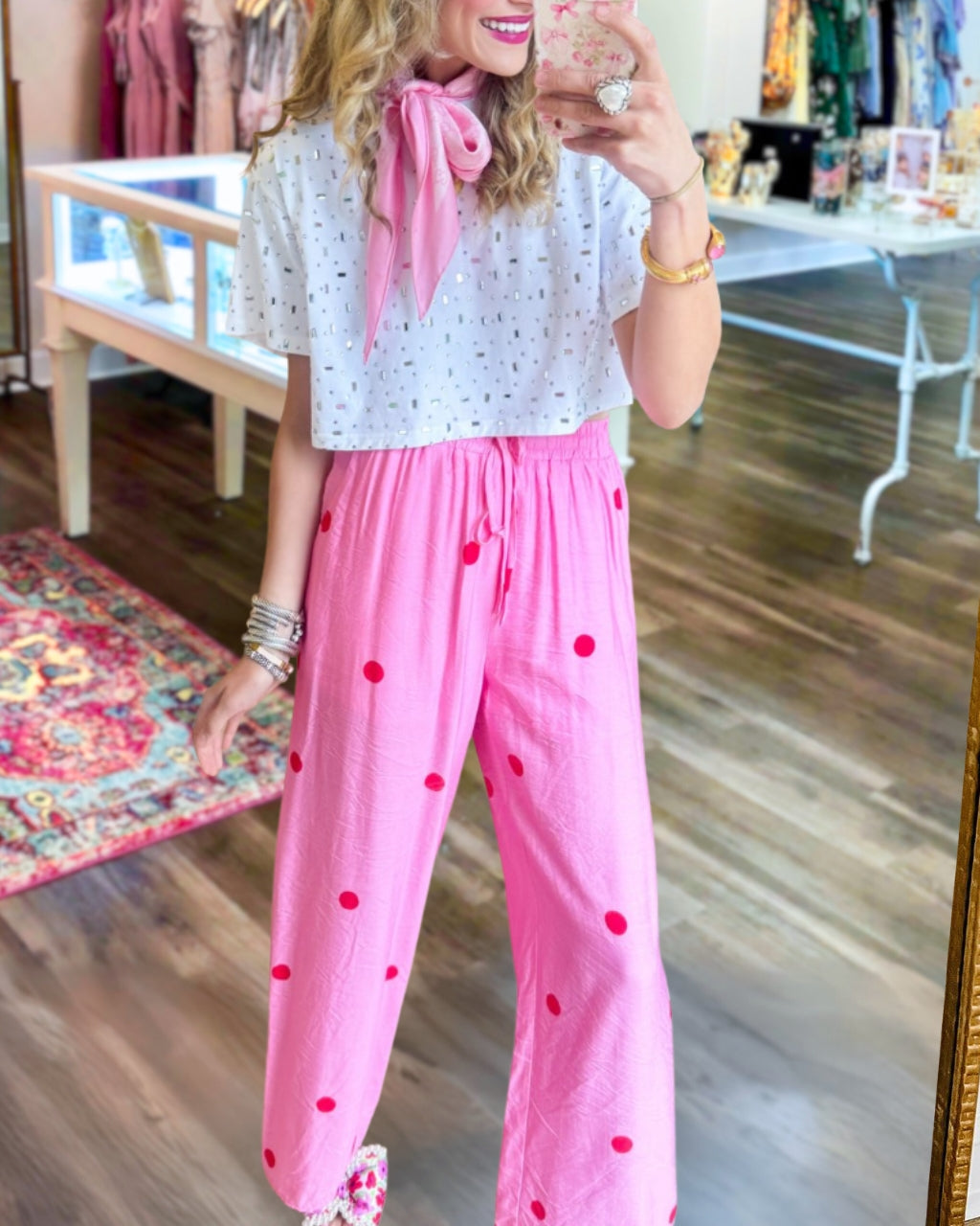 Minimalist Polka-Dot Pants
