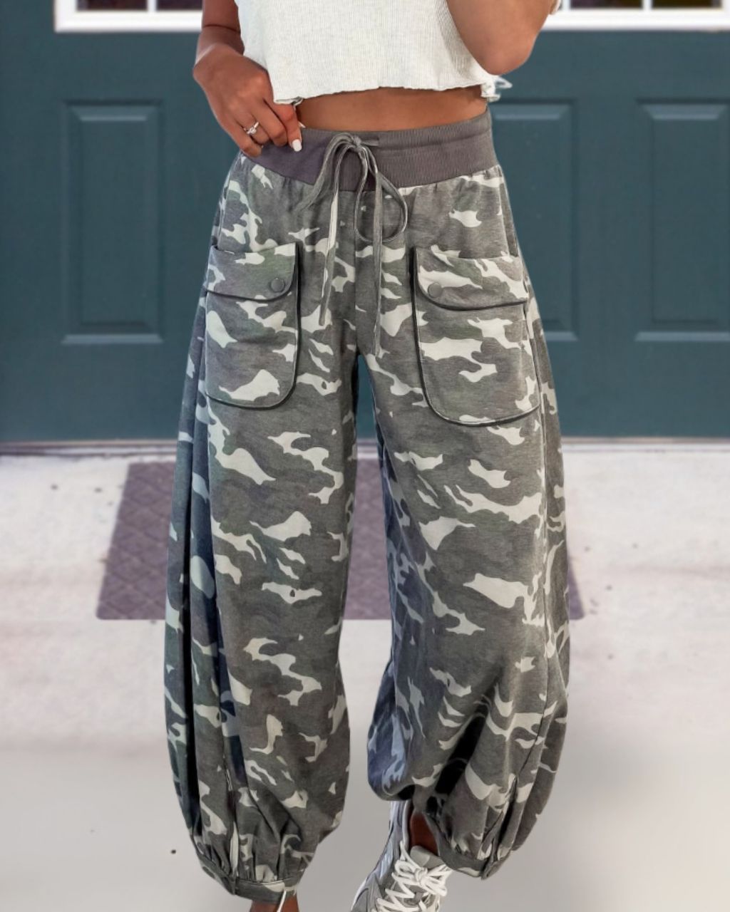 Casual Washed Camouflage Sweatpants