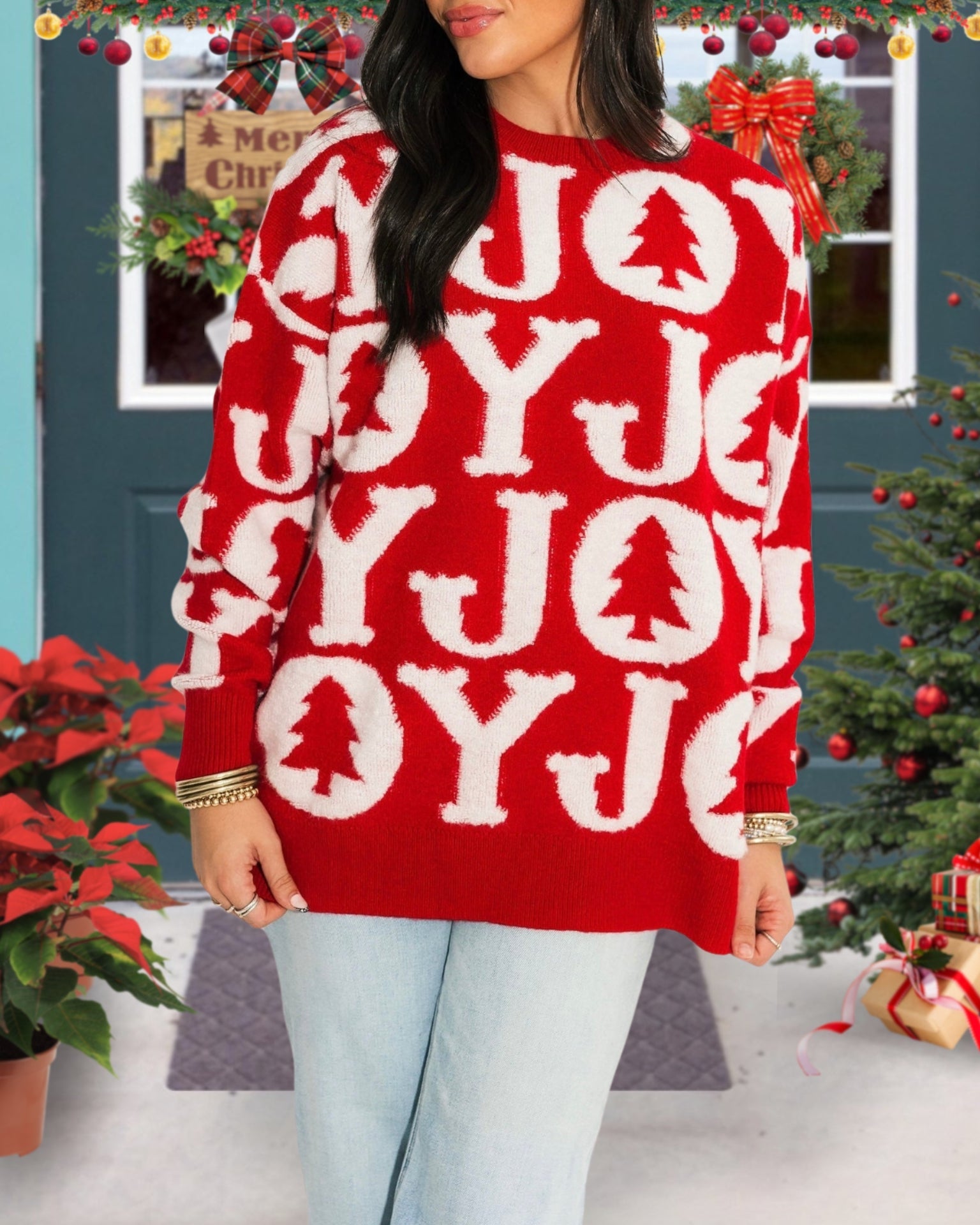 Joy Christmas Tree Pullover