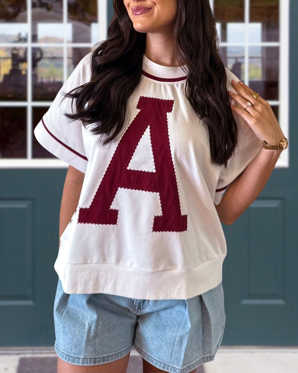 A Logo Game Day Patch Embroidered T-shirt