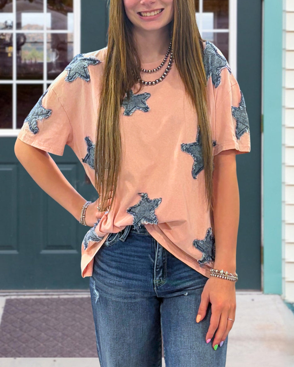 Star Washed Patch T-shirt