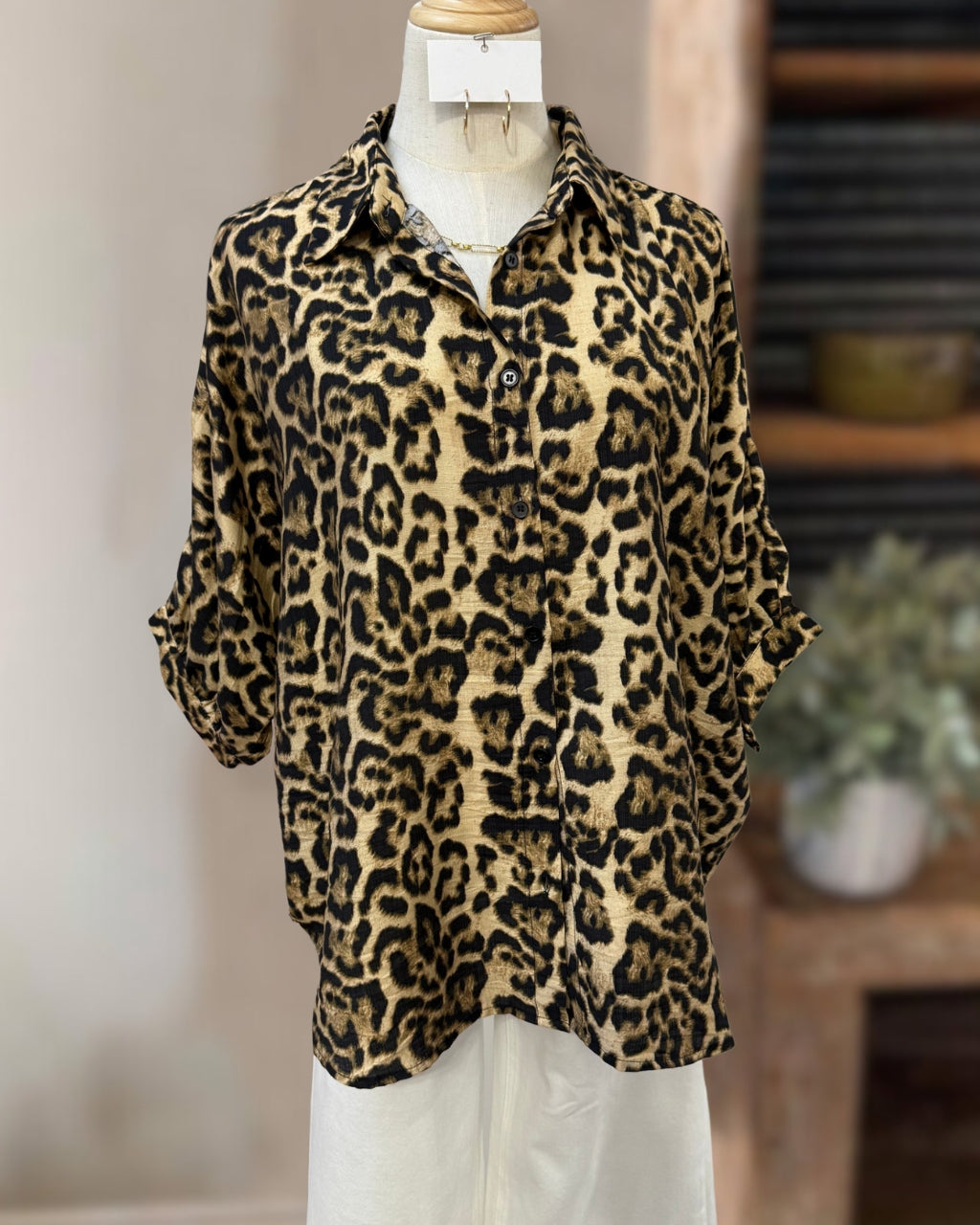 Stylish Leopard Print Shirt