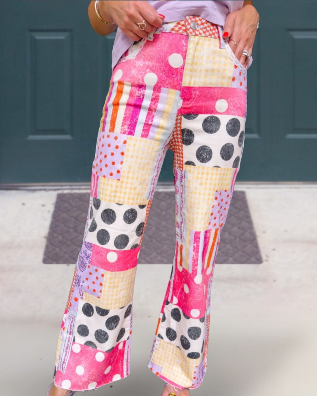 Fun Mixed Patchwork Pants