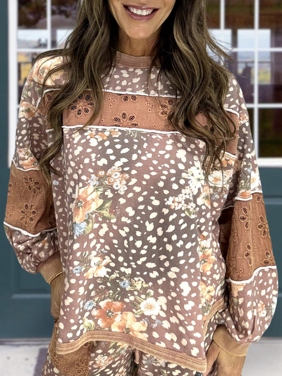 Animal Print Floral Patchwork Set