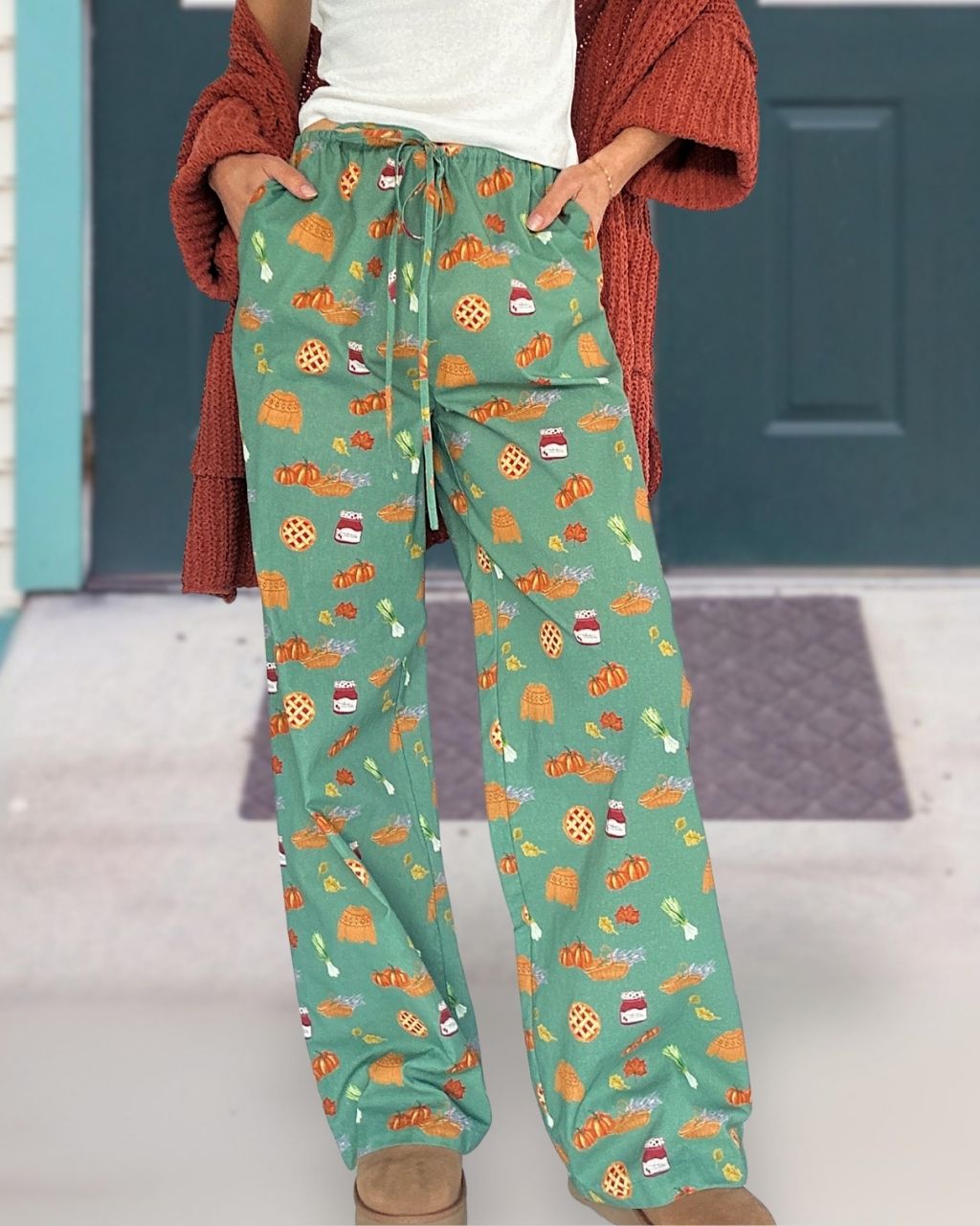 Autumn Thanksgiving Pumpkin Picnic Pants