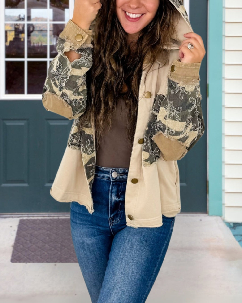 Casual Embroidered Hooded Jacket
