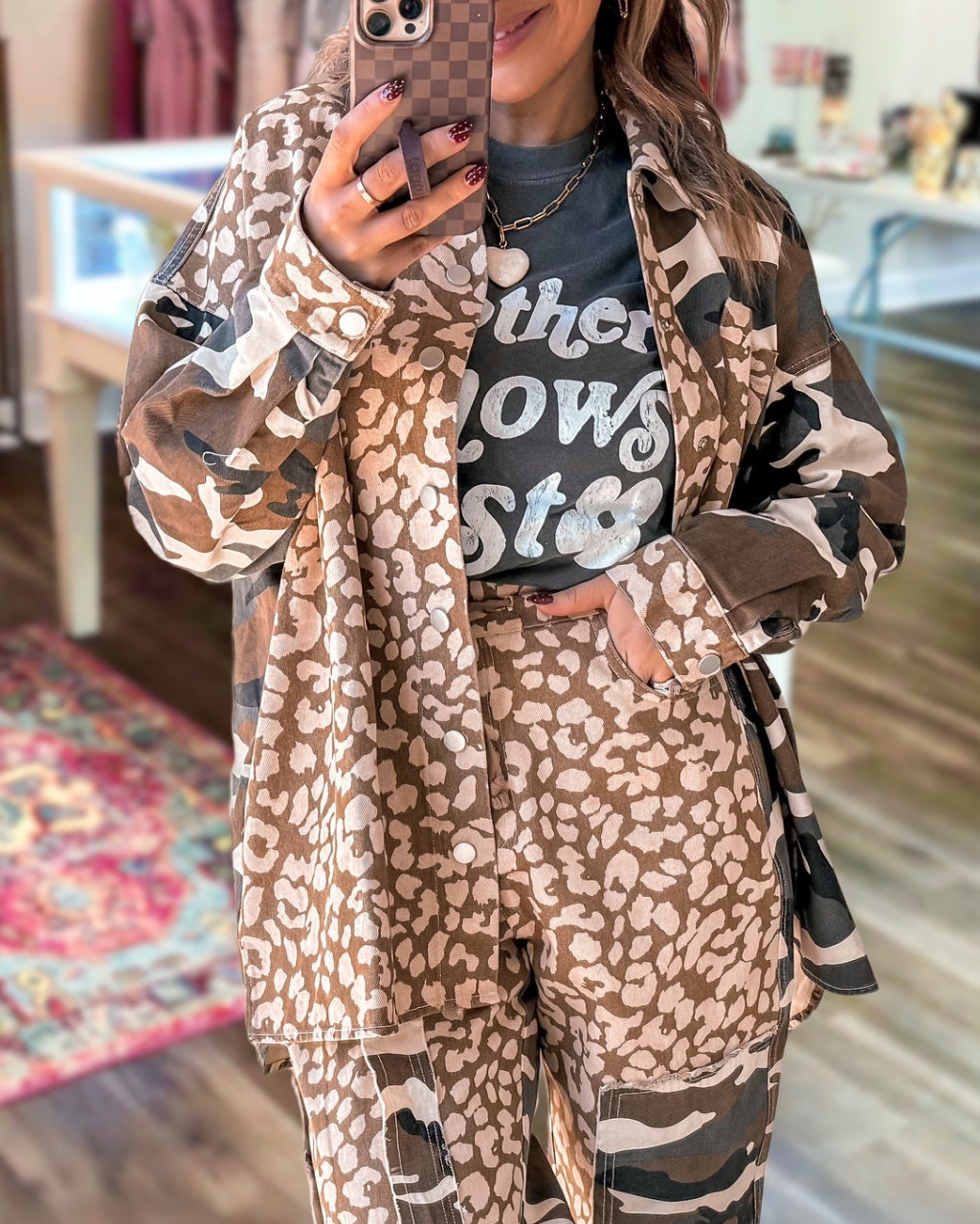 Leopard Camouflage Washed Jacket