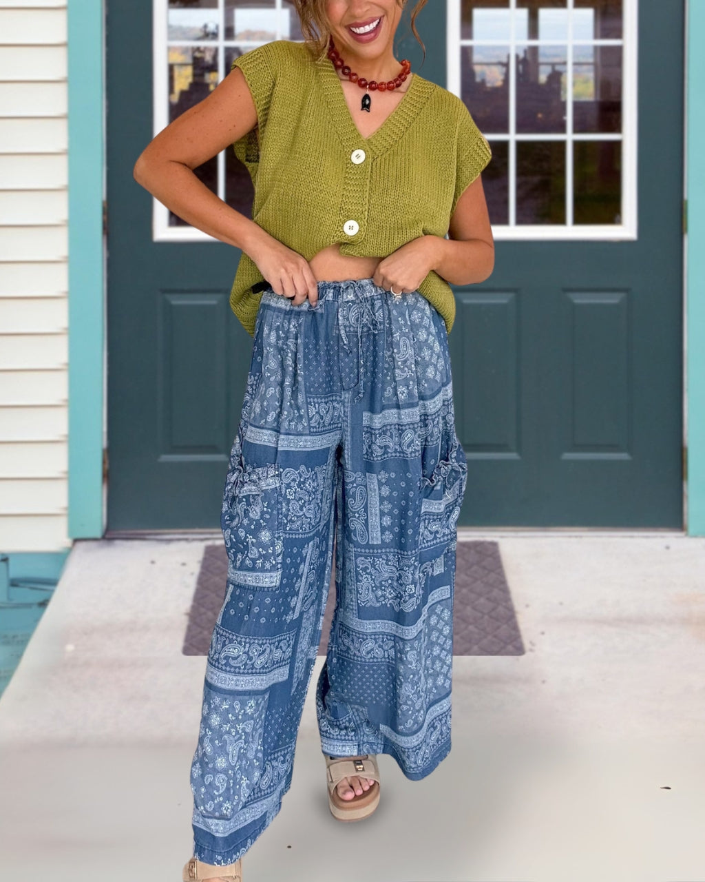 Paisley Print Vintage Pants