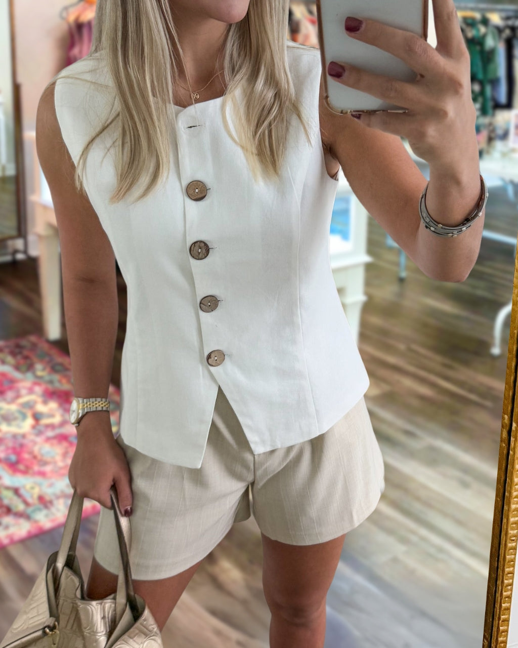 Minimalist Cotton-Linen Shorts