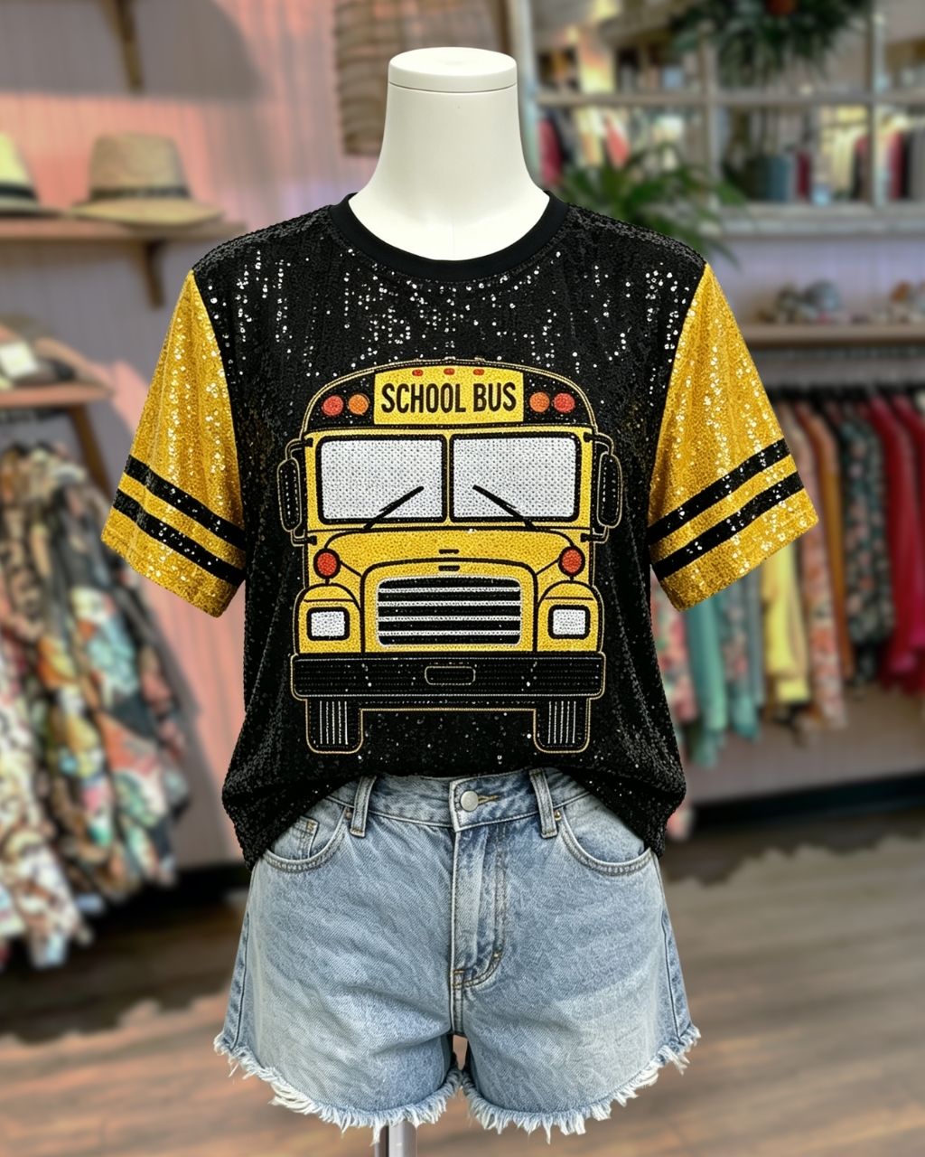 Campus Bus Sequin Top