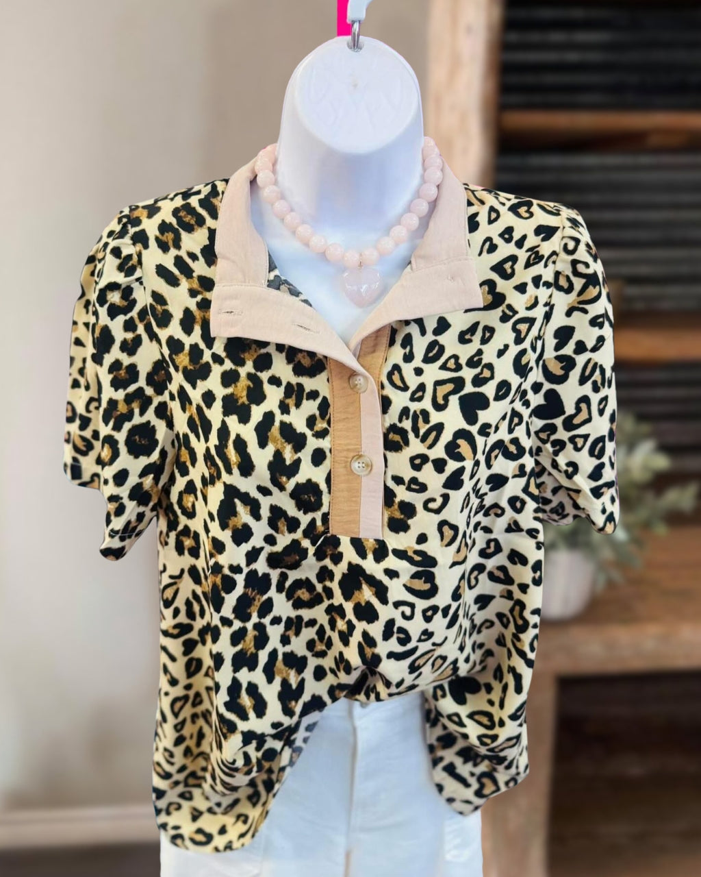 Chic Leopard Half-open Top