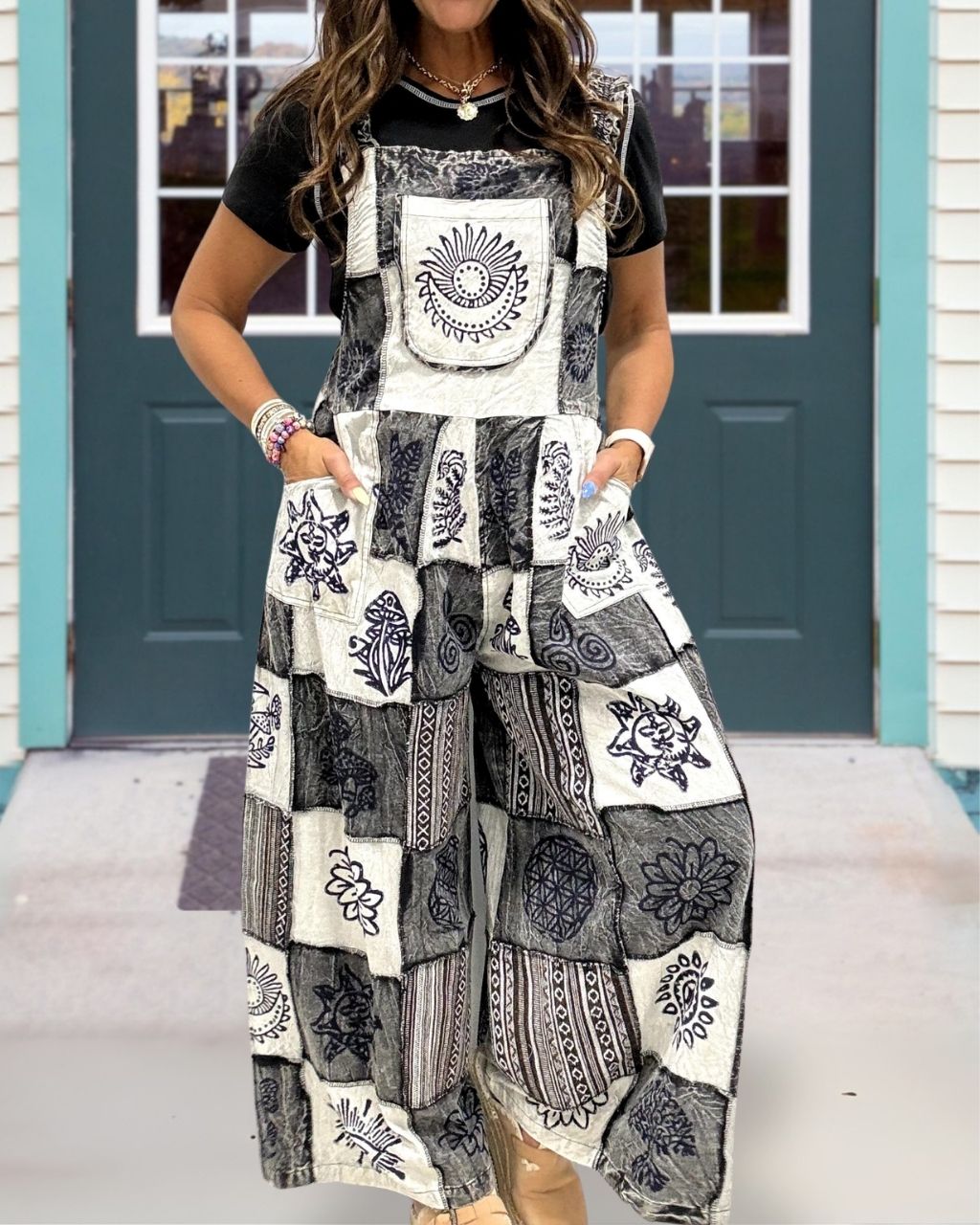 Bohemian Sun Totem Overalls