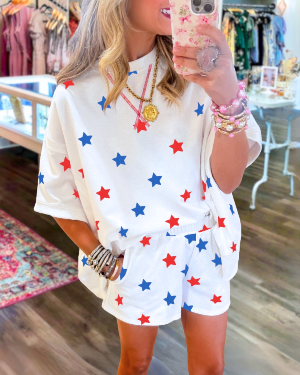 Independence Day Star Shorts Set