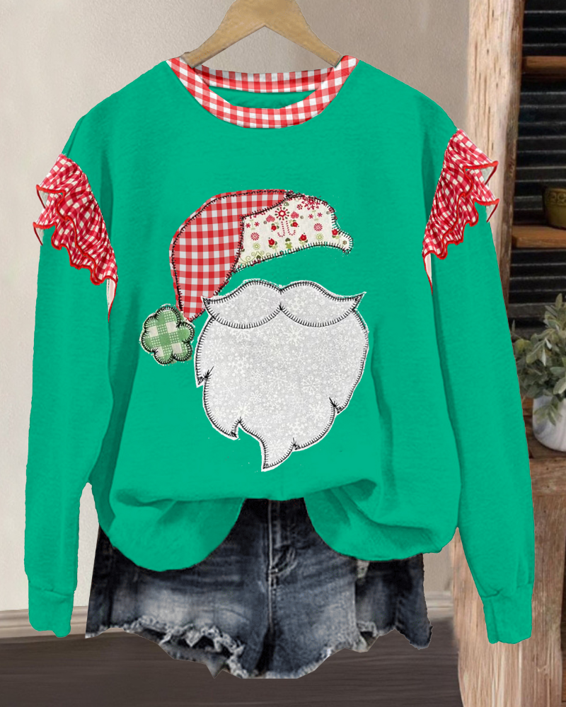 Santa Claus Plaid Sweatshirt