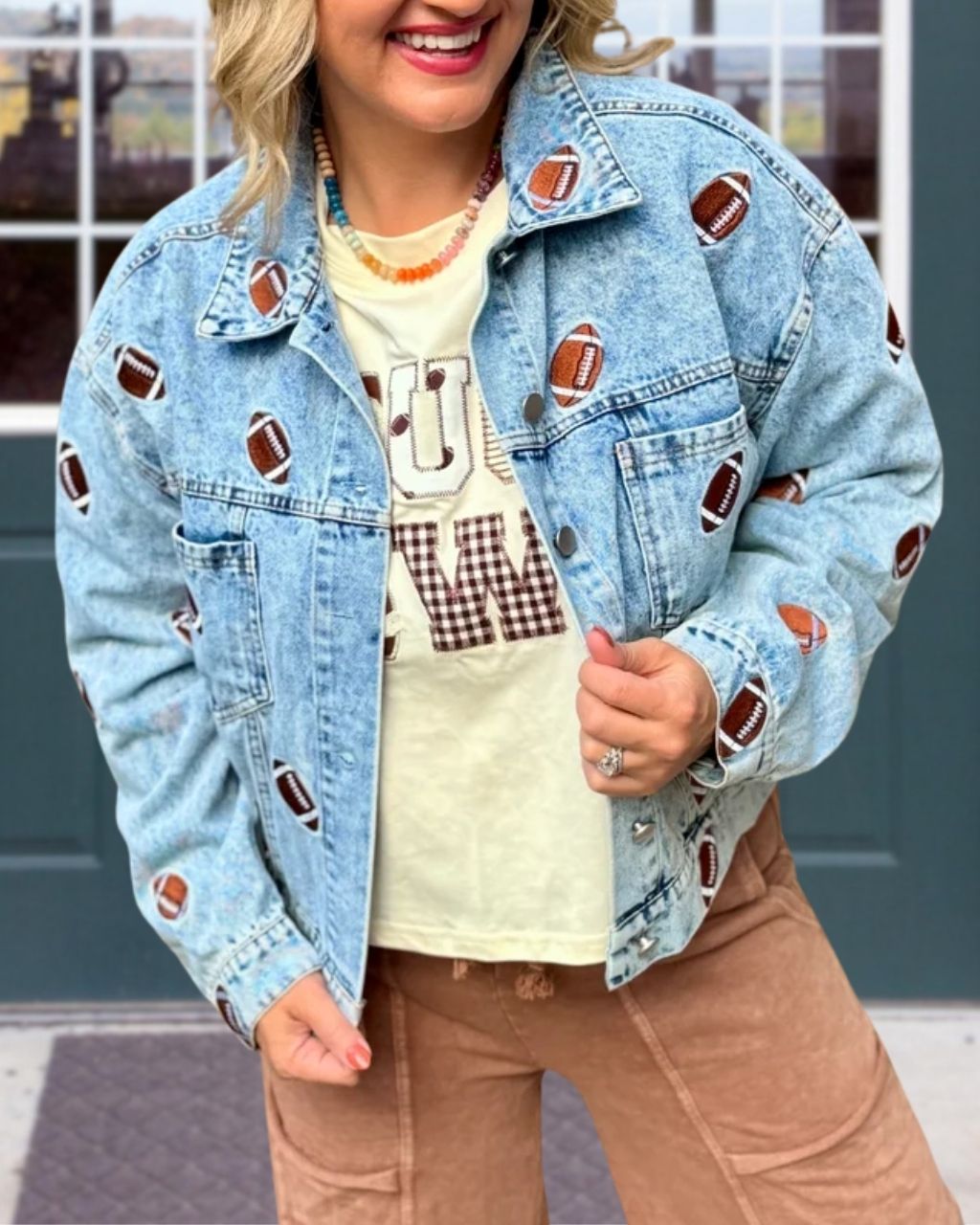 Football Denim Jacket
