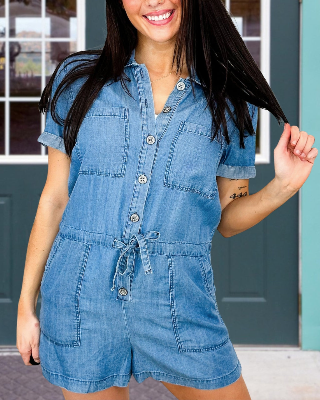 Easy Comfort Denim Romper