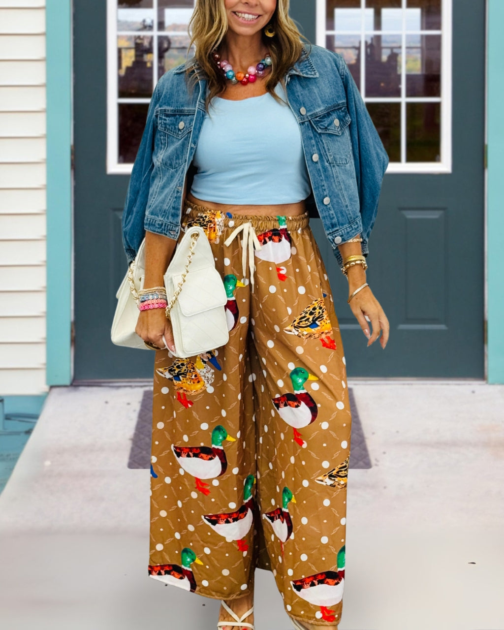 Mallard Dot Palazzo Pants