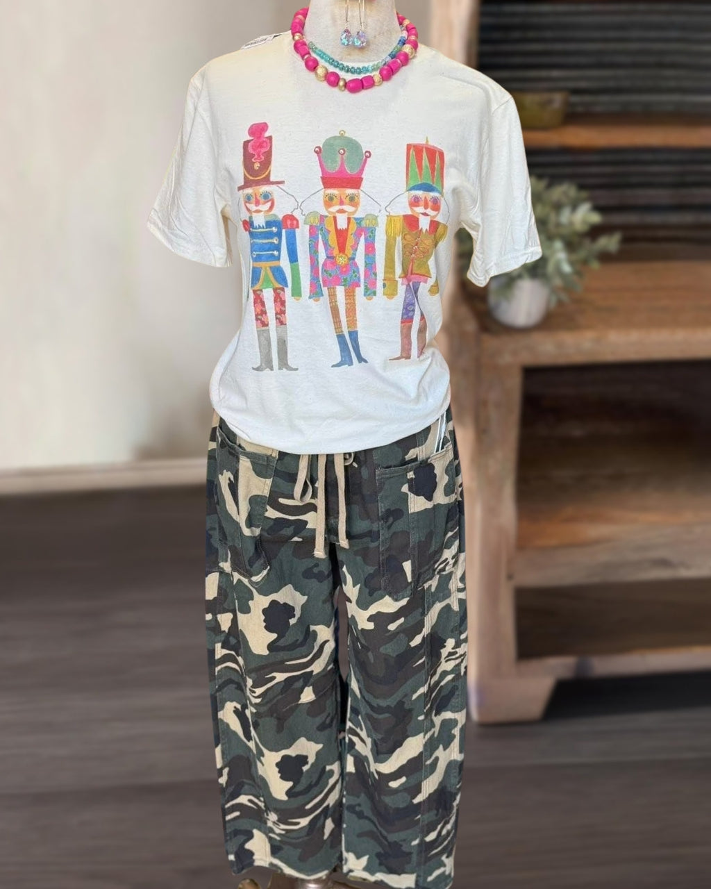 Trendy Camouflage Drawstring Pants